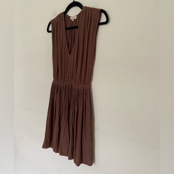 Aritzia Wilfred Sz XS Cognac Sleeveless Mini Dress Like New 372 - Picture 8 of 11